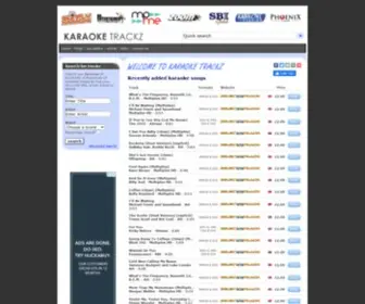 Karaoketrackz.com(Download karaoke songs and create custom DVD and CDG karaoke discs at Karaoke Trackz) Screenshot