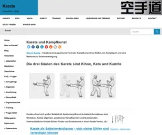 Karate-Kampfkunst.de(Karate wird in Dojos gelehrt) Screenshot