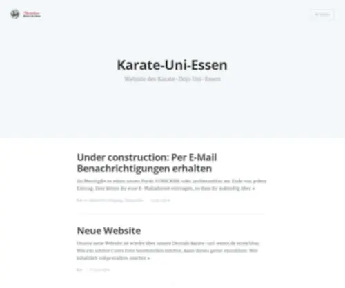 Karate-Uni-Essen.de(Website des Karate) Screenshot