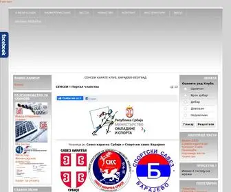 Karateklub-Sensei.org.rs(Naslovnica) Screenshot