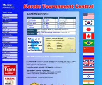 Karatetournaments.com(Karate Tournament Central Start Page) Screenshot