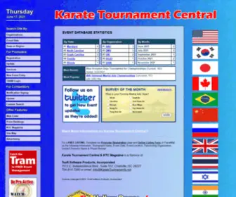 Karatetournaments.net(Karate Tournament Central Start Page) Screenshot