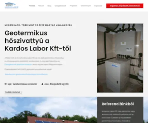 Kardoslabor.hu(Geotermikus hőszivattyú) Screenshot