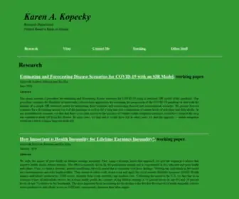 Karenkopecky.net(Home Page of Karen A) Screenshot