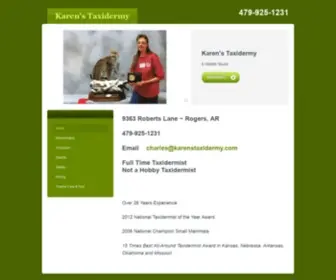 Karenstaxidermy.com(Karen's Taxidermy) Screenshot