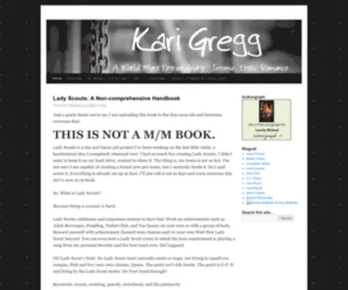 Karigregg.com(Blog) Screenshot