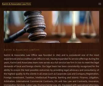 Karimilawfirm.com(The Karami International Law Firm) Screenshot