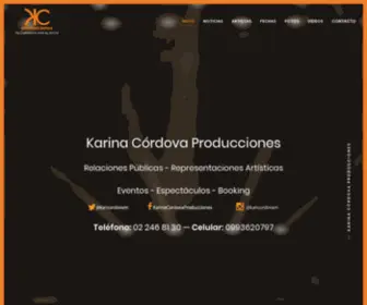 Karinacordova.com(Representante artística) Screenshot