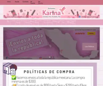 Karinacosmeticos.com(Karina Cosmeticos) Screenshot