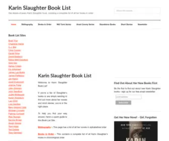 Karinslaughterbooklist.com(Karin Slaughter Book List) Screenshot