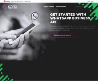 Karix.com(Karix is a messaging and communication provider which) Screenshot