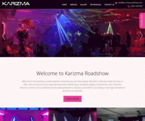 Karizmaroadshow.com(Karizma AV Ltd) Screenshot