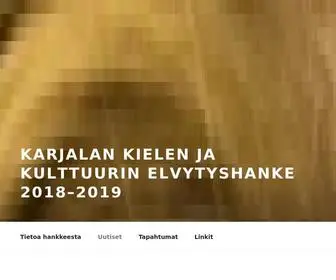 Karjalanelvytys.fi(Karjalan kielen ja kulttuurin elvytyshanke 2018) Screenshot