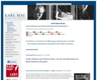 Karl-MAY-Gesellschaft.de(Start/Neuigkeiten) Screenshot