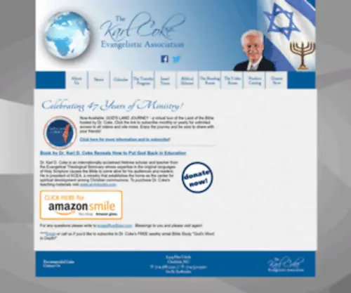 Karlcoke.com(The Karl Coke Evangelistic Association) Screenshot
