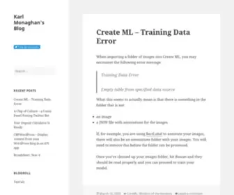 Karlmonaghan.com(Karl Monaghan's Blog) Screenshot