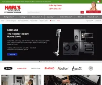 Karlsappliance.com(Online Appliance Store) Screenshot