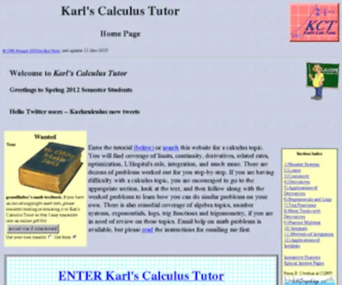 Karlscalculus.org(Karl's Calculus Tutor) Screenshot