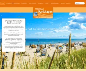 Karlshagen.de(Die offizielle Internetseite des Ostseebades Karlshagen auf der Insel Usedom) Screenshot