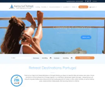 Karmasurfretreat.com(Surf & Yoga Retreat Holidays in Portugal) Screenshot