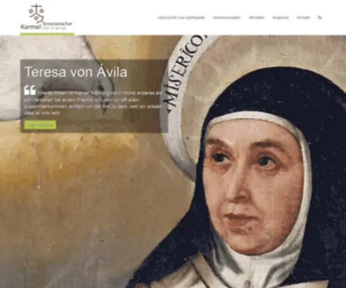KarmeloCD.de(Wir sind die Ordensgemeinschaft der hl. Teresa von Ávila und des hl. Johannes vom Kreuz) Screenshot