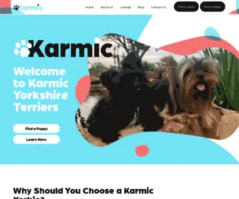 Karmicyorkies.com(The Home of the Cutest Yorkies) Screenshot