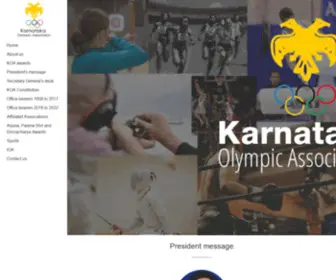 Karnatakaolympicassociation.com(Karnataka Olympic Association official website) Screenshot