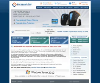 Karnavati.net(Web & Reseller Hosting Ahmedabad VPS Hosting Gujarat India) Screenshot