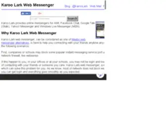 Karoolark.com(Karoo Lark Web Messenger) Screenshot