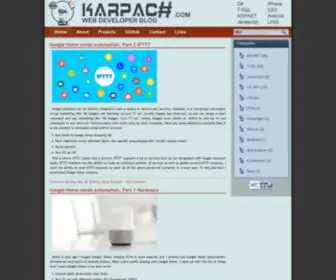Karpach.com(Viktar Karpach Web Developer Blog about) Screenshot