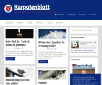 Karpatenblatt.sk(Magazin der Deutschen in der Slowakei) Screenshot