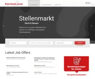Karriere-Jura.de(Stellenangebote Jurist Job Rechtsanwalt) Screenshot
