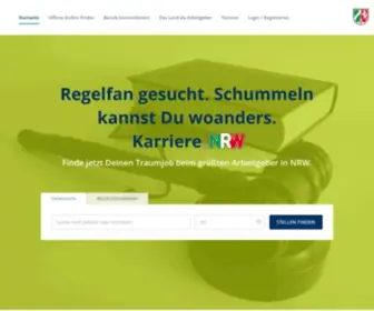 Karriere.nrw(Karriereportal und Stellenmarkt des Landes NRW) Screenshot