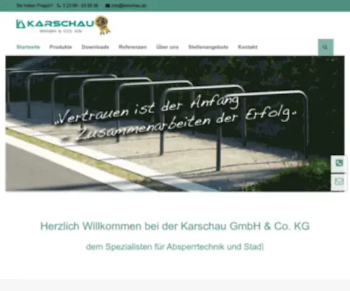 Karschau.de(Von Absperrpfosten bis hin zu Fahrradständern) Screenshot