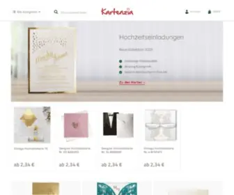 Kartenzia.de(Einladungskarten & Einladungen online drucken & gestalten) Screenshot