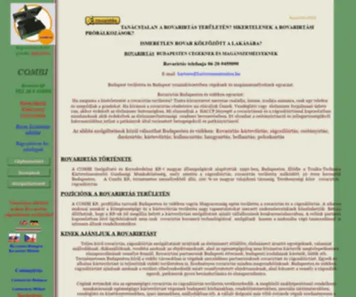 Kartevomentesites.hu(ROVARÍRTÁS) Screenshot