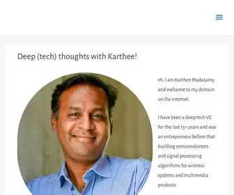 Karthee.vc(Deep (tech) thoughts with Karthee) Screenshot