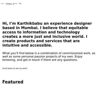 Karthikbabu.com(UX Designer) Screenshot