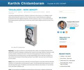 Karthikchidambaram.com(Karthik Chidambaram's Blog) Screenshot