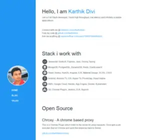 Karthikdivi.com(Nginx) Screenshot