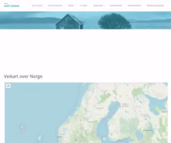 Kartnorge.net(Bilkart med kart over alle byene) Screenshot