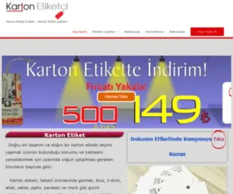 Kartonetiketci.com(En Ucuz Karton Etiketi Fiyatları) Screenshot