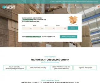 Kartonsonline.de(Kartons & Verpackungsmaterialien bei) Screenshot