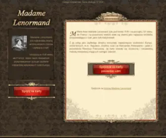 Kartylenormand.com(Karty Madame Lenormand) Screenshot