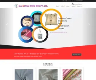 Karunaatex.com(Guru Karuna Textile Mills Pvt.Ltd) Screenshot