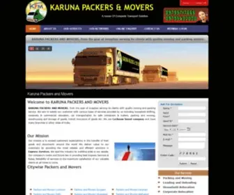 Karunapackers.com(Karuna Packers and Movers) Screenshot