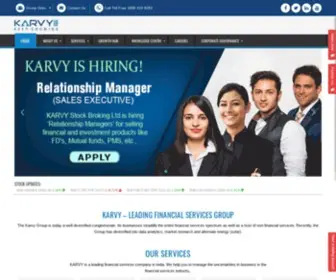 Karvy.com(Karvy Financial Services Company in India) Screenshot