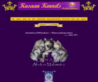 Kasaanmals.com(Kasaan Alaskan Malamutes) Screenshot