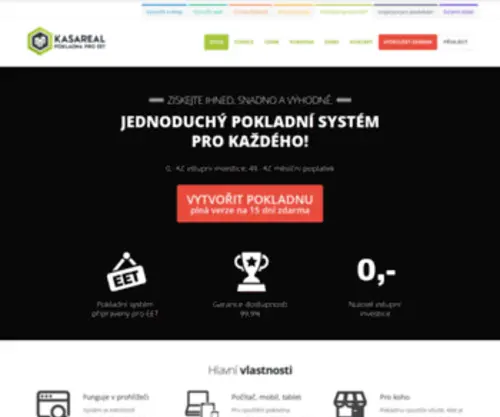 Kasareal.cz(Pokladna pro EET) Screenshot