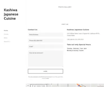 Kashiwajc.info(Kashiwa Japanese Cuisine) Screenshot